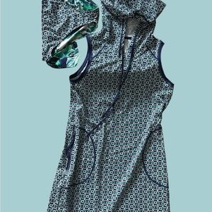 Tommy Bahama Hooded Swim Coverup XS Bikini Bottoms Reversible XXS